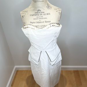 Gorgeous bold and edgy white dress.